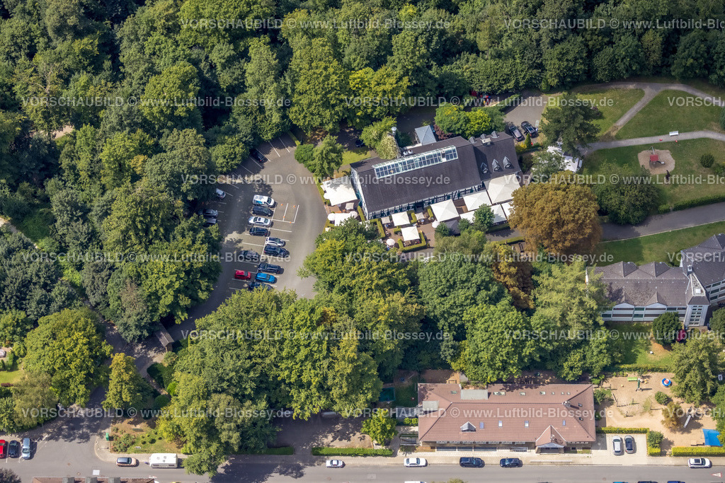 Essen220803110 | Luftbild, Restaurant Hülsmannshof, Margarethenhöhe, Essen, Ruhrgebiet, Nordrhein-Westfalen, Deutschland