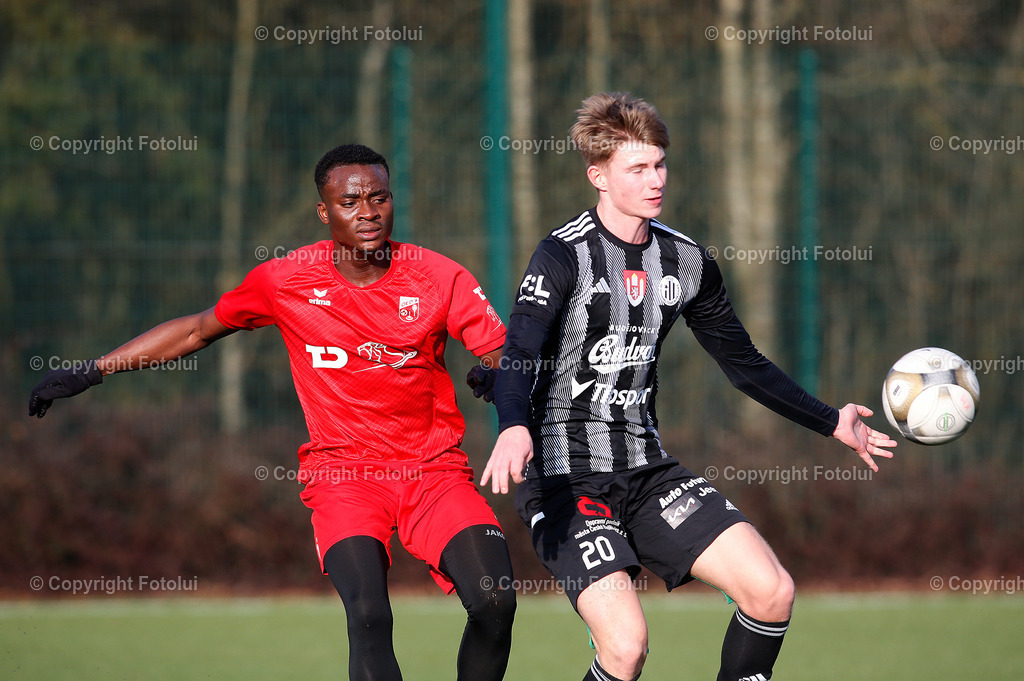 A_LUI_250125_12 | SPORT FUSSBALL TESTSPIEL ASKOE OEDT -SK DYNAMO BUDWEIS 25.01.2025 IM BILD: ADAMSON SHARAFA   ( OEDT)    FOTO:FOTOLUI