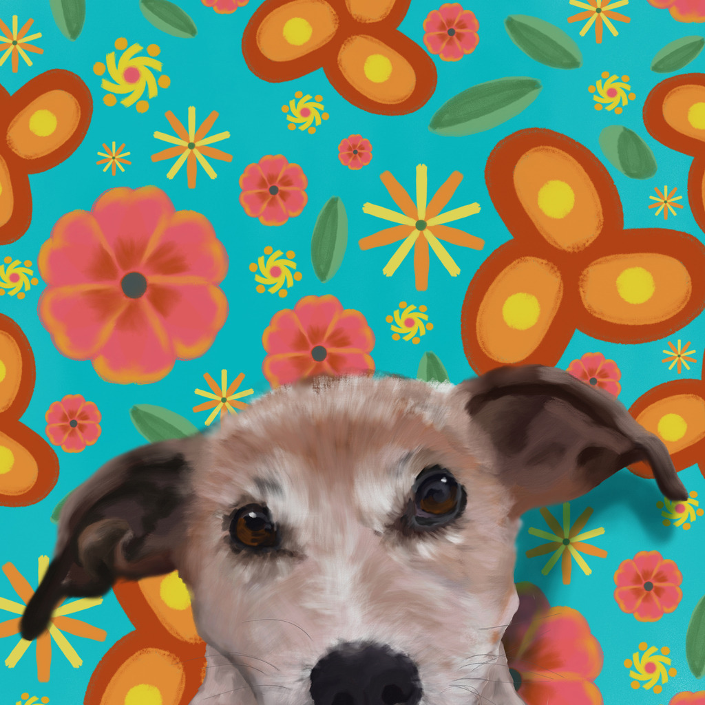 Terrier_Mix | Illustrationen, digitalpainting, animals, dogs, hunde, art, Kunst, Illustrationsart, Bielefeld, Germany - Realisiert mit Pictrs.com