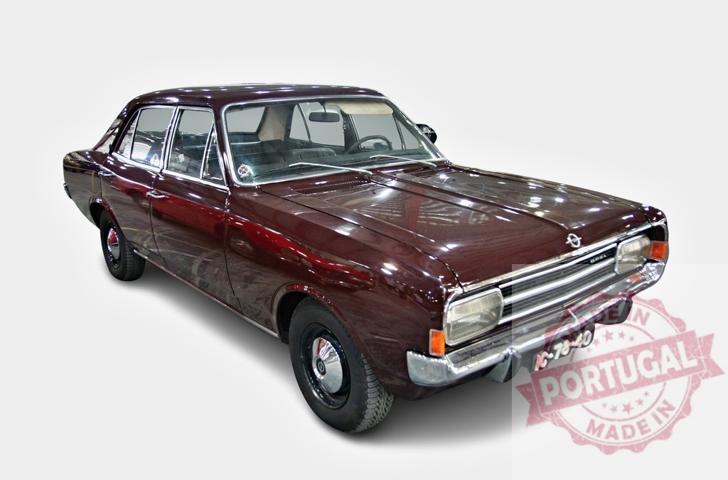 Burgundy Opel Rekord P1 posing in studio | Classic Opel Rekord P1 automobile showcasing its elegant design and maroon paint job in a studio setting - Realisiert mit Pictrs.com