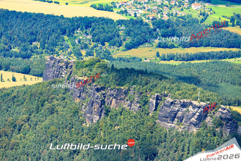 Die Luftaufnahme Lilienstein - Bad Schandau wurde vom UL-Flugzeug (keine Drohne) aus fotografiert.Hohe Druck- Auflösung-die Geschenkidee!