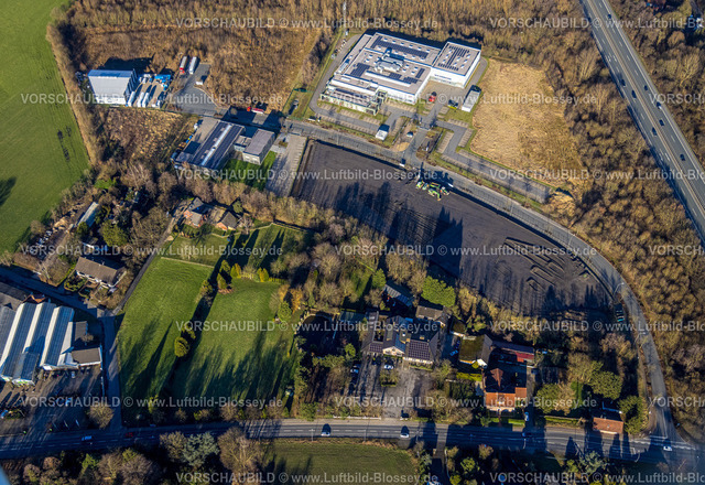 Gladbeck240107760 | Luftbild, Lenord Bauer & Co. GmbH und Baugebiet an der Heinrich-Hertz-Straße, Rentfort, Gladbeck, Ruhrgebiet, Nordrhein-Westfalen, Deutschland