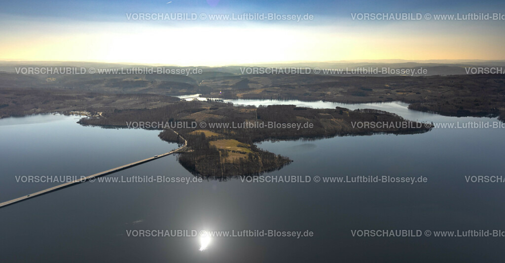 Moehnesee220301562 | Luftbild, Friedwald, Waldfriedhof, Halbinsel im Möhnesee, Waldsterben, Rodungen,   Delecke, Möhnesee, Sauerland, Nordrhein-Westfalen, Deutschland