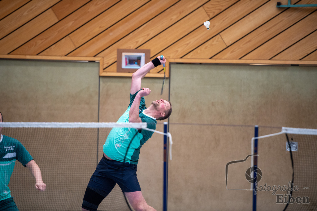 Spieltag Badminton TV Metjendorf | Johann Barth (TVM2); Spieltag Badminton TV Metjendorf am 16.02.2025; in Wiefelstede / Metjendorf (Sporthalle Auf dem Kamp), Photo: Philip Eiben 2025 - Realisiert mit Pictrs.com