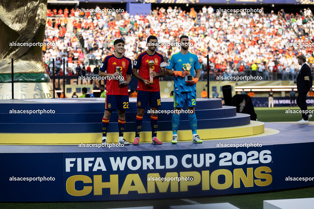 FOOTBALL : Argentine vs Espagne – Finale de la Coupe du Monde FIFA 2026. New York New Jersey Stadium, East Rutherford, New Jersey, États-Unis. 19/07/2026. | cérémonie de clôture et à la remise des trophées à l'issue de la finale entre l'Argentine et l'Espagne au New York New Jersey Stadium d'East Rutherford, New Jersey, États-Unis, le 19 juillet 2026.