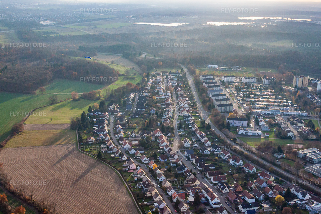 Luftbild: Münchfeldstr in Rastatt im Bundesland Baden-Württemberg in Deutschland. Foto: IMG_22876.jpg vom 21.11.2009 durch Werner Riehm/FLY-FOTO.de