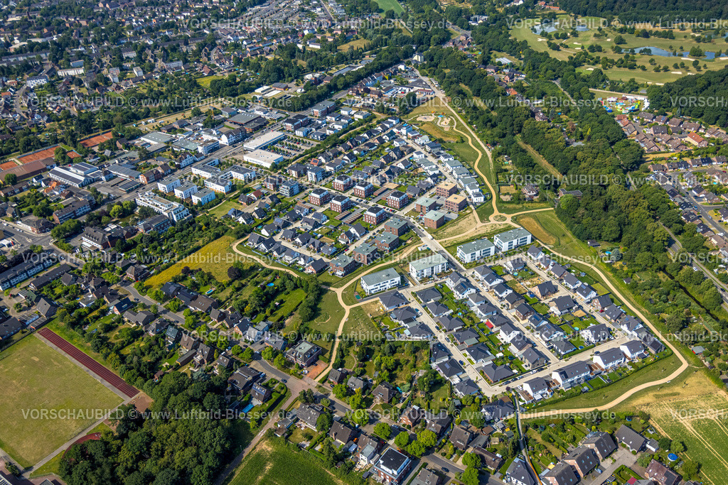 Kamp-Lintfort230707020 | Luftbild, Neubau Wohngebiet Walkenried-Straße, Kamperbruch, Kamp-Lintfort, Ruhrgebiet, Nordrhein-Westfalen, Deutschland