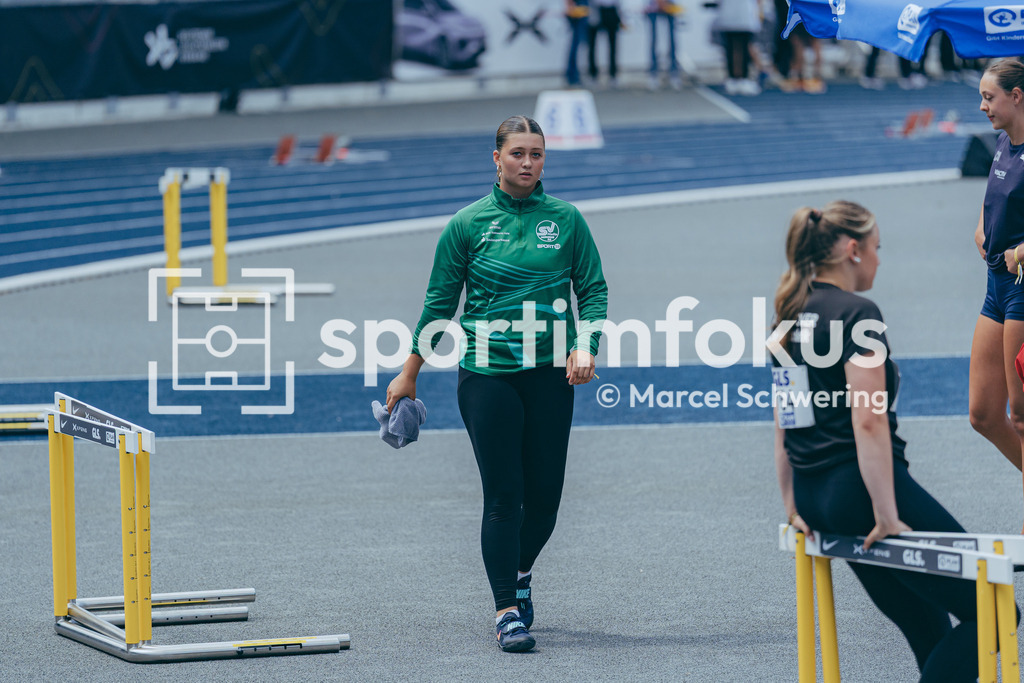 DM U23 U18 Bochum 2026 | Kimberly Krauskopf (SV Halle) im Diskuswurf bei den Deutschen Meisterschaften der U18 &amp; U23 2026 im Lohrheidestadion in Bochum-Wattenscheid. - Realisiert mit Pictrs.com