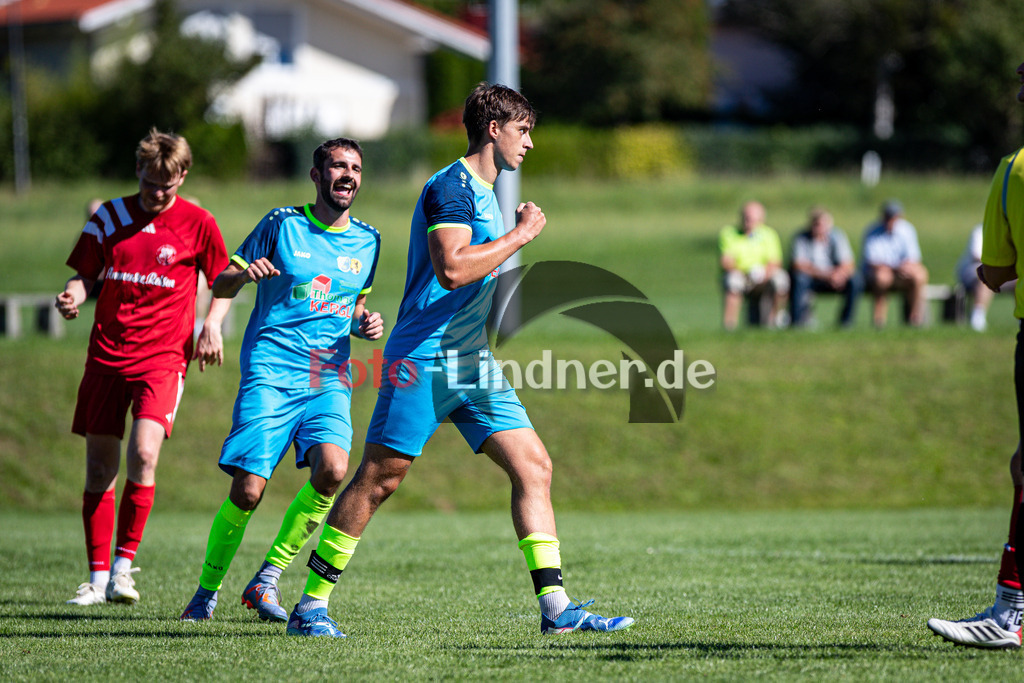 SG Wielenbach/Pähl gegen TSV Erling-Andechs | Fußball Herren Kreisklasse Zugspitze Gruppe 3 2025/26 7. Spieltag, SG Wielenbach/Pähl gegen TSV Erling-Andechs, 20250831,Elfmeter sicher verwandelt, Jubel, 2025-08-31 in Pähl (Sportplatz Pähl), Patrick SAUTTER (SG Wielenbach/Pähl 5), Copyright: WolfgangxLindner www.foto-lindner.de