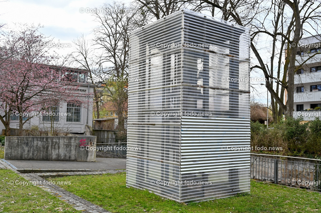 Kleinmünchen_ 25.03.2023-19 | 25.03.2023, Kleinmuenchen Linz, AUT, 100 Jahre Kleinmuenchen bei Linz, im Bild Tuchfabrik, Campanile (Glockenturm), Pfarre Marcel Callo