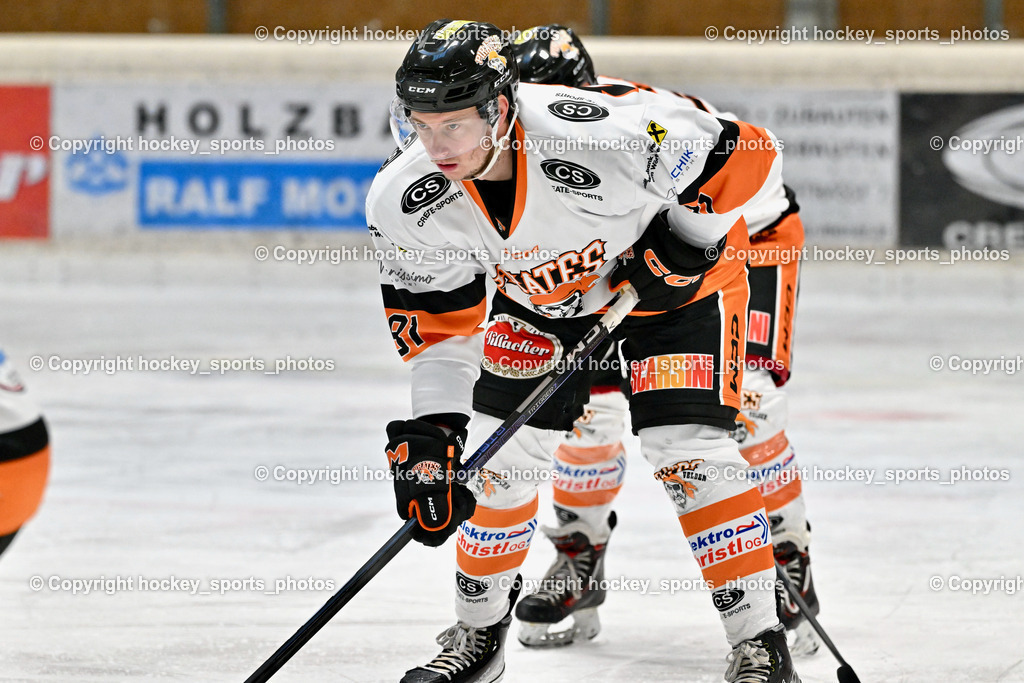 EC Hornets Spittal vs. USC Piraten Velden 18.2.2024 | #81 Wieser Christopher USC Velden, EC Hornets Spittal vs. USC Piraten Velden 18.2.2024, EC Hornets Spittal vs. USC Piraten Velden 18.2.2024 am 18.02.2024 in Spittal an der Drau (Eissportzentrum Spittal), Austria, (Photo by Bernd Stefan)