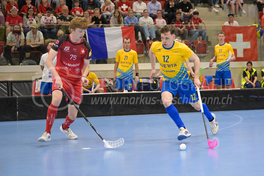 Men's 3v3 WFC 2025 - Championship Final - Switzerland v Ukraine | Aaron Abbühl, (#75, Switzerland) and MARIAN HRABOVYK, (#12, Ukraine), during Men's 3v3 WFC 2025 - Championship Final, Switzerland: 03.05.2025, Winterthur, AXA ArenaEvent page: <a href="https://www.u19wfc2025.ch/">www.u19wfc2025.ch</a>Credit: Markus Aeschimann, <a href="https://markus-aeschimann.ch">markus-aeschimann.ch</a>Instagram: <a href="https://instagram.com/sportfotografie.aeschimann">@sportfotografie.aeschimann</a> - Realisiert mit Pictrs.com