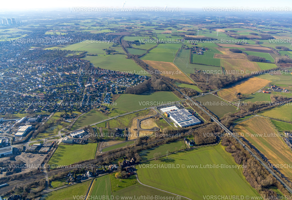 Hamm230200010 | Luftbild, Baustelle für neues Gewerbegebiet Lipperandstraße, Handelshof, Bockum-Hövel, Hamm, Ruhrgebiet, Nordrhein-Westfalen, Deutschland
