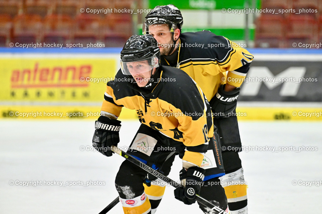 EC Kellerberg vs. EC Arnoldstein | #19 Pichler Daniel EC Arnoldstein, #40 Hartlieb Manuel EC Arnoldstein, EC Kellerberg vs. EC Arnoldstein, EC Kellerberg vs. EC Arnoldstein am 03.02.2025 in Villach (Stadthalle Villach), Austria, (Photo by Bernd Stefan)