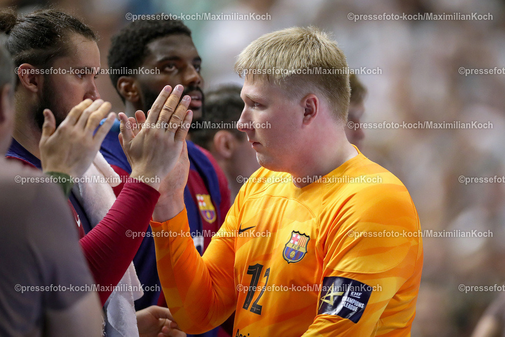 KoeEHF08062402066 | 08.06.2024, Köln, Handball, TruckScout24 EHF FINAL4, Machineseeker Champions League Men, Lanxess-Arena, Halbfinale, THW Kiel - FC Barcelona: Torhüter Emil Nielsen (FC Barcelona)
