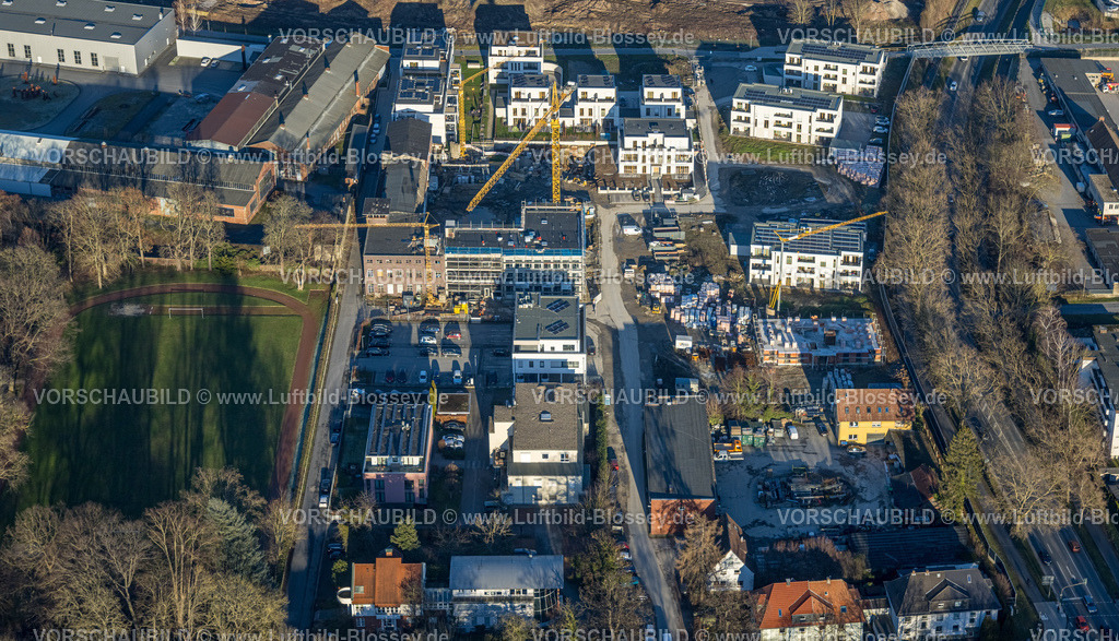 Soest230206165 | Luftbild, Baugebiet Wohngebiet Rennekamp, Niederbergheimer Straße, Sportplatz, Soest, Soester Börde, Nordrhein-Westfalen, Deutschland