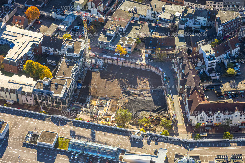 Hamm251001398 | Luftbild, Baustelle mit Abriss und Neubau der Westhälfte der Ritterpassage am Allee-Center Einkaufszentrum, Mitte, Hamm, Ruhrgebiet, Nordrhein-Westfalen, Deutschland