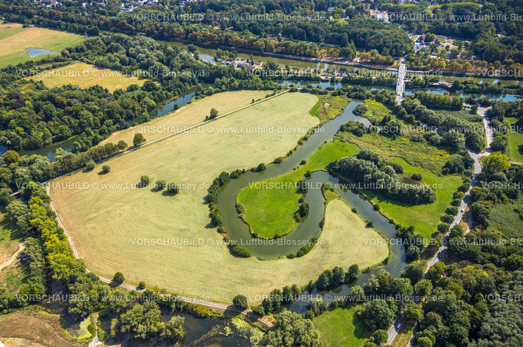 Hamm220809757Heessen | Luftbild, Mühlengraben Fluss Mäander, Flussschleife, Fährstraße, Heessen, Hamm, Ruhrgebiet, Nordrhein-Westfalen, Deutschland
