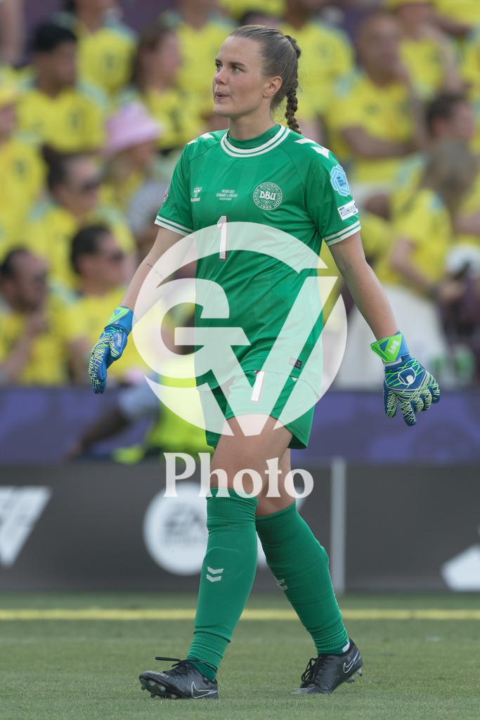 Denmark v Sweden - UEFA Women's EURO 2025 Group C | GENEVA, SWITZERLAND - JULY 4: Maja Bay Ostergaard of Denmark looks on  during the UEFA Womens EURO 2025 Group C match between Denmark and Sweden at Stade de Geneve on July 4, 2025 in Geneva, Switzerland. (Photo by Giuseppe Velletri/Sports Press Photo/Getty Images)