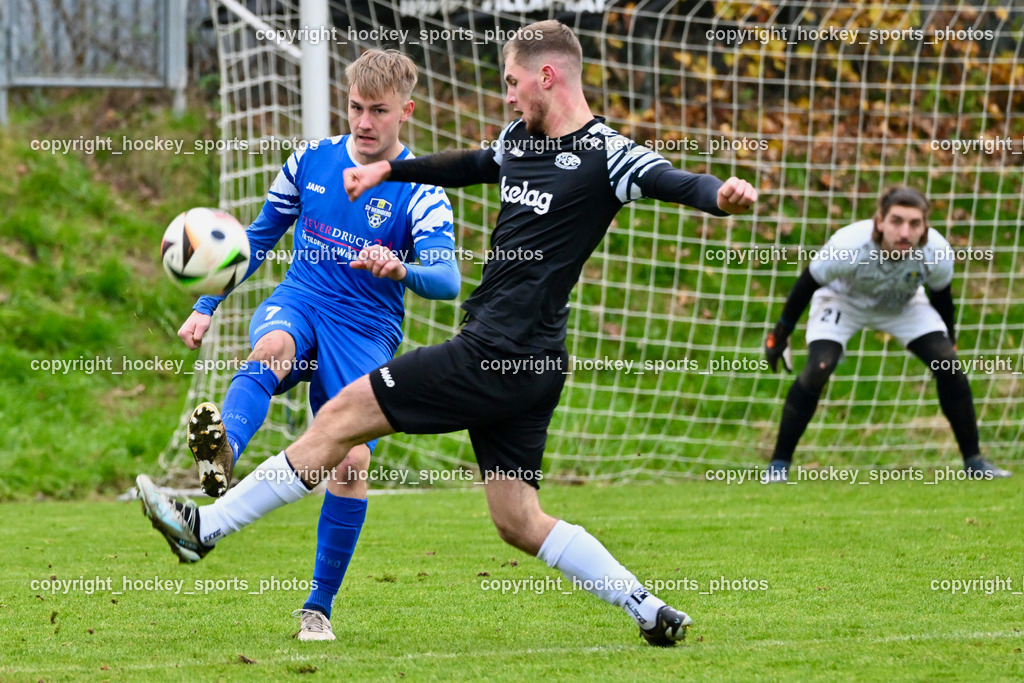 MSC Magdalen vs. SV Wernberg | #7 Fabian Daniel Ambrosch SV Wernberg, #4 Boris Jevtic MSC Magdalen, MSC Magdalen vs. SV Wernberg, MSC Magdalen vs. SV Wernberg am 10.11.2024 in Magdalen (Sportplatz Magdalen), Austria, (Photo by Bernd Stefan)