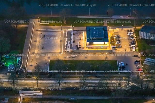 Hamm230102940 | Luftbild, Wassersportzentrum, Nachtaufnahme, Nachtflug, Mitte, Hamm, Ruhrgebiet, Nordrhein-Westfalen, Deutschland