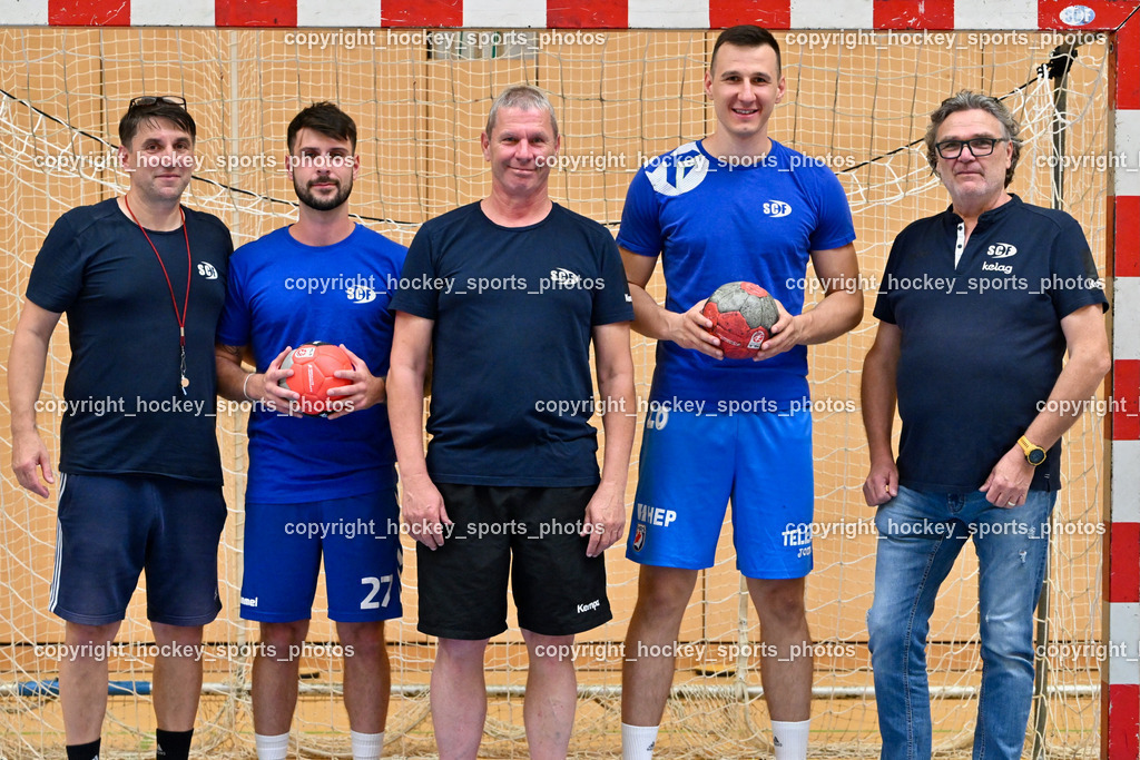 SC Ferlach Teainigs-Start | Headcoach SC Ferlach BEGUS Robert, Luka Pernovsec, Toni Perkusic,, Sektionsleiter SC Ferlach Ulf Ebner, SC Ferlach Walter PERKOUNIG, SC Ferlach Training Start  22.07.2024 in Ferlach (Ballspielhalle Ferlach), Austria, (Photo by Bernd Stefan)