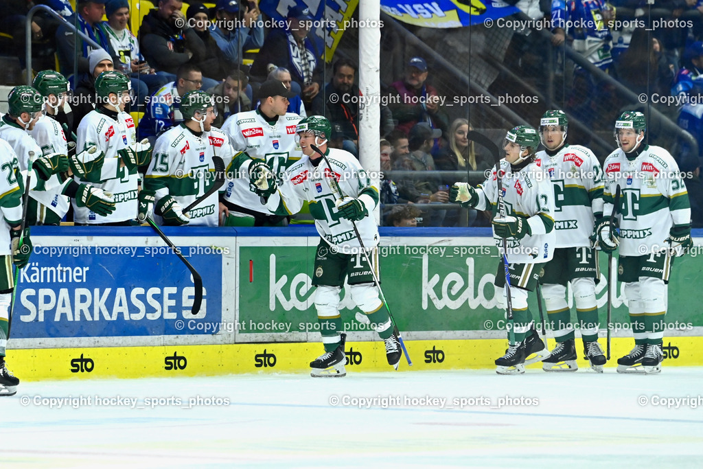 EC IDM Wärmepumpen VSV vs. FTC-TELEKOM JÉGKORONG | Jubel FTC Telecom, EC IDM Wärmepumpen VSV vs. FTC-TELEKOM JÉGKORONG, EC IDM Wärmepumpen VSV vs. FTC-TELEKOM JÉGKORONG am 19.10.2025 in Villach (Stadthalle Villach), Austria, (Photo by Bernd Stefan)