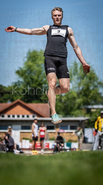 B&amp;S Kurpfalz Gala; Weinheim, 23.05.2026 | WEINHEIM, GERMANY - MAY 24: Luka Herden (GER/LG Brillux Münster) during the B&amp;S Kurpfalz Gala am 23.05.2026 at the  Sepp-Herberger-Stadium in Weinheim (Baden-Wuerttemberg / Germany).