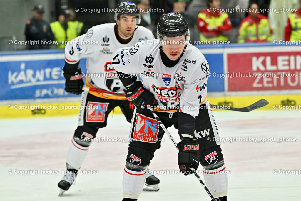EC IDM Wärmepumpen VSV vs. Pioneers Vorarlberg | #17 Collin Adams Pioneers Vorarlberg, #9 Nathan Burke Pioneers Vorarlberg, EC IDM Wärmepumpen VSV vs. Pioneers Vorarlberg, EC IDM WÄRMEPUMPEN VSV vs. Pioneers Vorarlberg am 03.10.2025 in Villach (Stadthalle Villach), Austria, (Photo by Bernd Stefan)