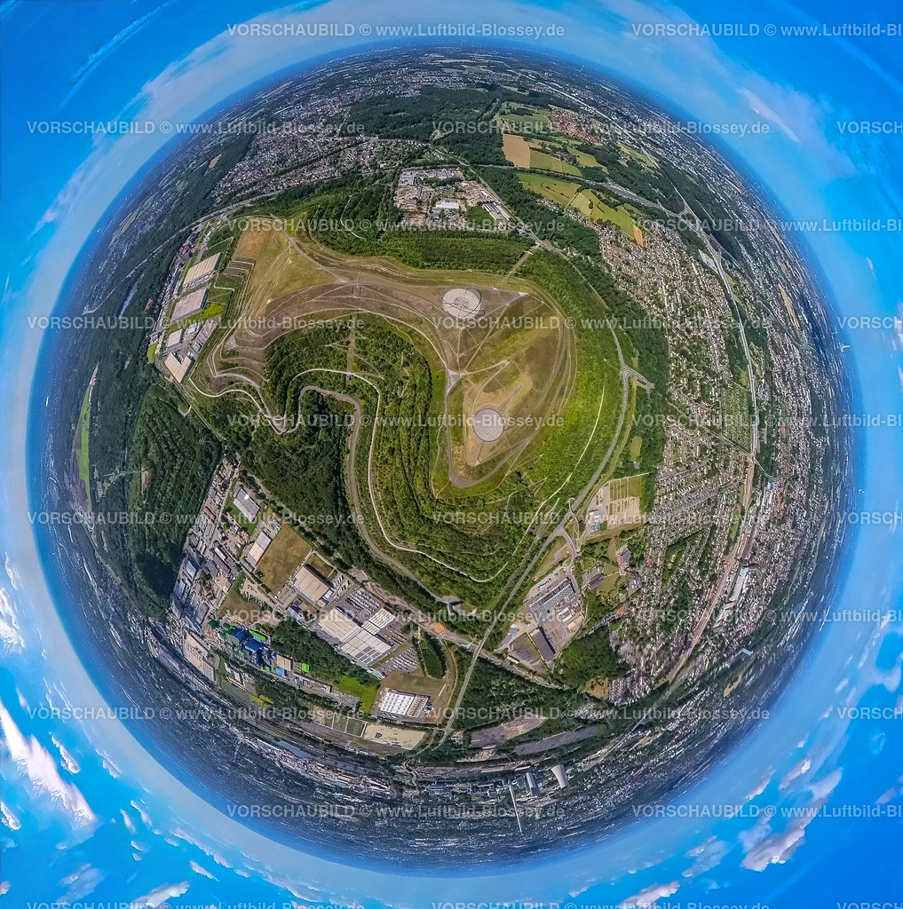 Herten20220803_2HaldeHoheward | Luftbild der Halde Hoheward im Ruhrgebiet, Herten, Horizontobservatorium, Himmelsuhr, Herten , N RW, Ruhrgebiet, Deutschland