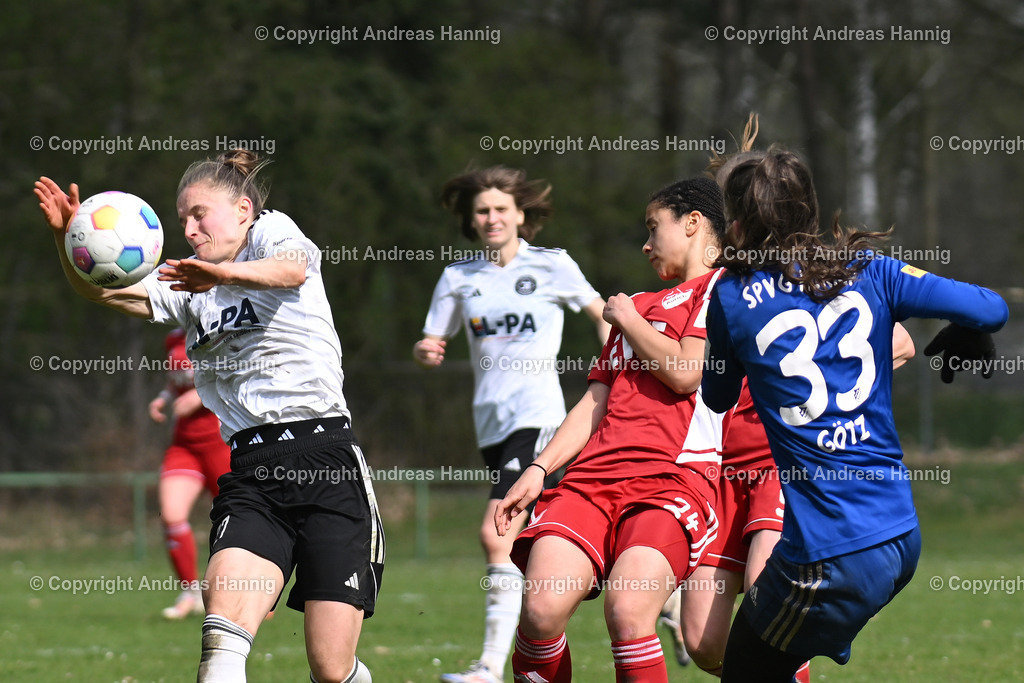 Fußball I Frauen I Saison 2024-25 I Oberliga I FC Jesteburg-Bendestorf - SpVg Aurich Frauen I 13.4.2025 | a-hannig - Realisiert mit Pictrs.com