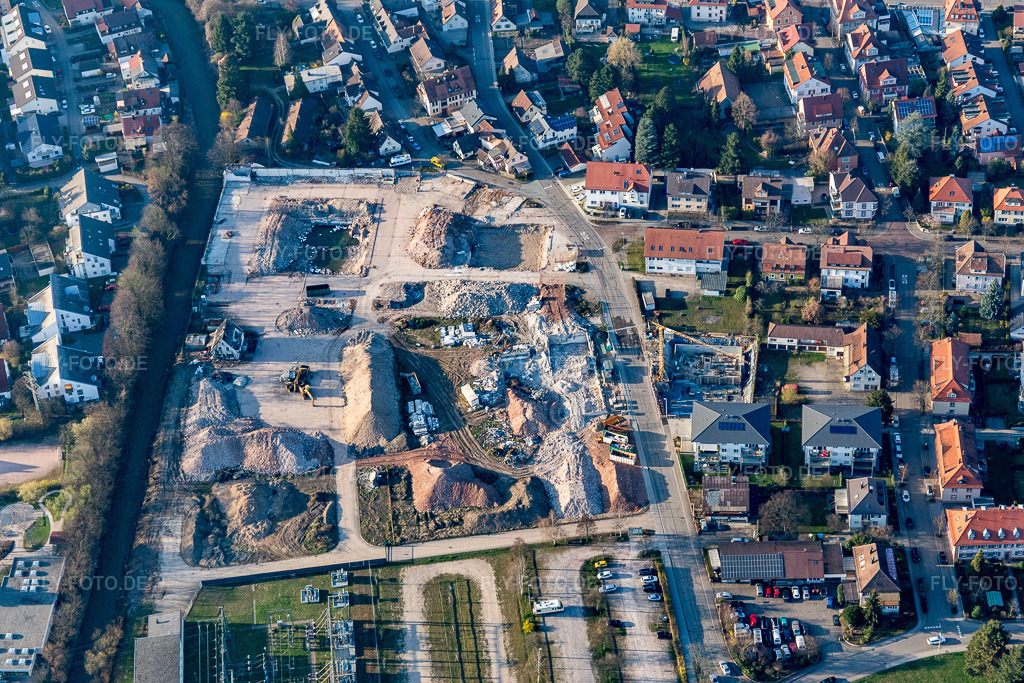 Luftbild: Neubaugebiet Spitalstr in Achern im Bundesland Baden-Württemberg in Deutschland. Foto: IMG_097695.jpg vom 16.03.2017 durch Werner Riehm/FLY-FOTO.de