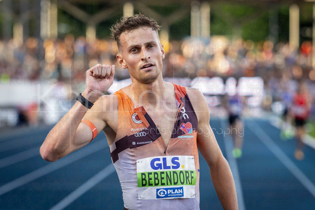 Deutsche Leichtathletik-Meisterschaften; Bochum-Wattenscheid, 25.07.2026 | Deutscher Meister über 3000m Hindernis Karl Bebendorf (Dresdner SC 1898); Deutsche Leichtathletik-Meisterschaften am 25.07.2026 im Lorheide-Stadion, Bochum-Wattenscheid (Nordrhein-Westfalen).