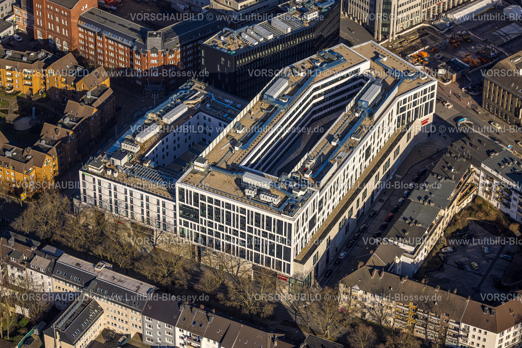 Bochum240103746 | Luftbild, Husemann-Karree, Gleisdreieck, Bochum, Ruhrgebiet, Nordrhein-Westfalen, Deutschland
