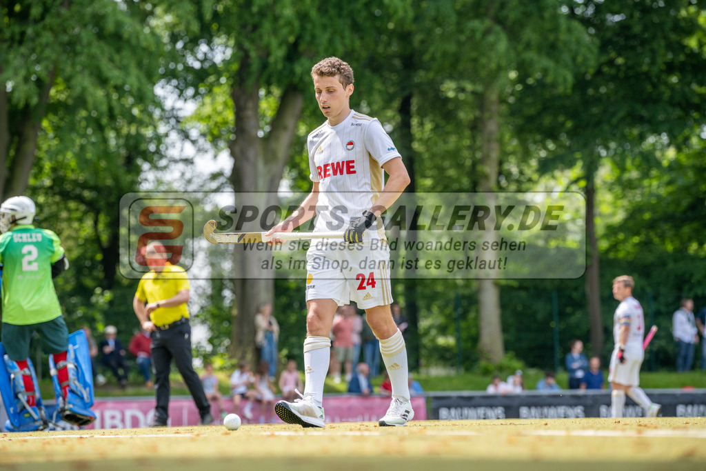 SFE_20230521_0078 | 1. Bundesliga Hockey Viertelfinale 3 Herren Rot-Weiss Köln - Berliner HC am 21.05.2023 in Köln (KTHC Stadion Rot-Weiss Köln Tennis and Hockey Club), Photo: Stephan Fehrmann 2023 (Sports-Gallery),Johannes Große ( Rot-Weiss Köln #24 )