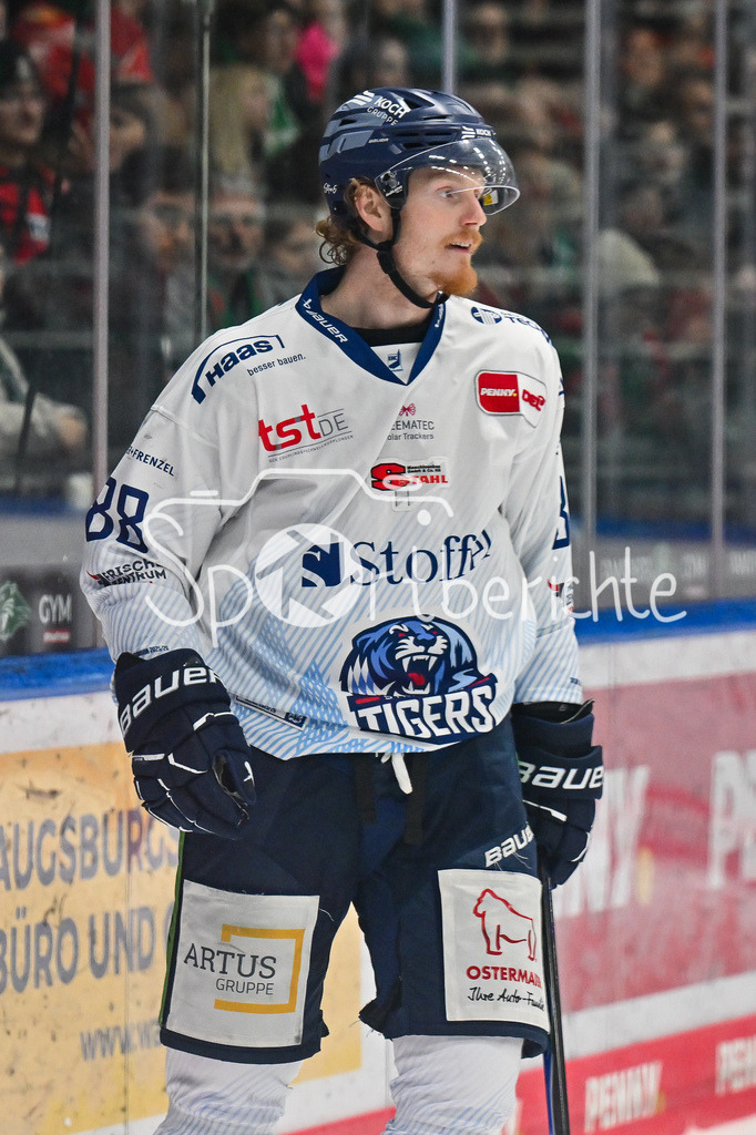Augsburger Panther - Straubing Tigers | Augsburg, DEUTSCHLAND - 14. NOVEMBER: Jubel der Gäste nach dem Treffer zum 2-6 durch Wade ALLISON (Straubing Tigers 88) / Tor / Torschuetze / Freude / Happy beim Ligaspiel zwischen den Augsburger Panthern und den Straubing Tigers am 18. Spieltag der Penny DEL im Curt Frenzel Stadion am 14.11.2025