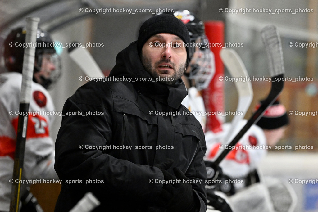 EC MET PHOTOVOLTAIK HORNETS SPITTAL vs. EV ZELTWEG MURTAL LIONS | Headcoach EV ZELTWEG MURTAL LIONS Tadic Marko, EC MET PHOTOVOLTAIK HORNETS SPITTAL vs. EV ZELTWEG MURTAL LIONS, EC MET PHOTOVOLTAIK HORNETS SPITTAL vs. EV ZELTWEG MURTAL LIONS am 08.02.2026 in Spittal an der Drau (Eissportzentrum Spittal), Austria, (Photo by Bernd Stefan)