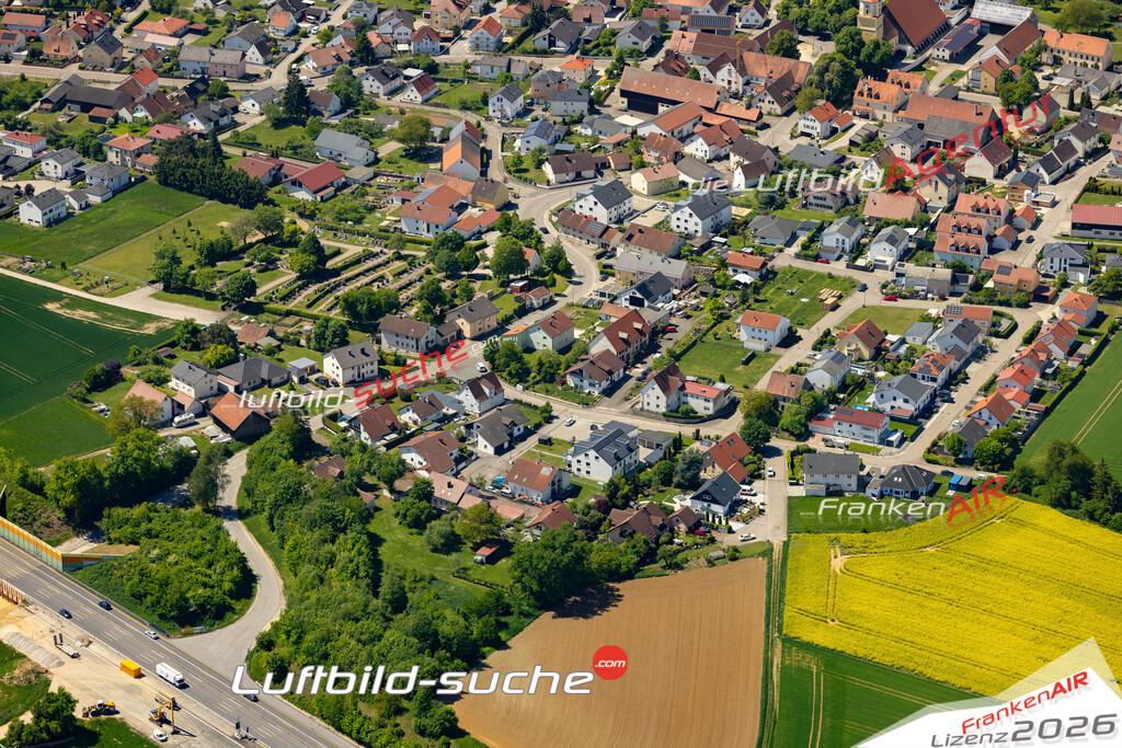 Luftaufnahme der Stadt Stammham - Die Luftaufnahme wurde 2025 vom UL-Flugzeug heraus erstellt ( keine Drohne ) - Hochauflösende Luftaufnahme - für professionelle Ausdrucke geeignet. Die Geschenkidee !Mit Lizenz und Bildrechte bestellbar