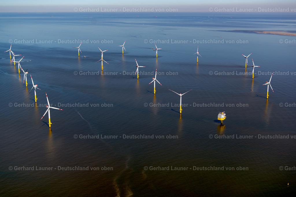 3801538 | Windpark nördl. von Bremerhaven, Nationalpark Niedersächsisches Wattenmeer