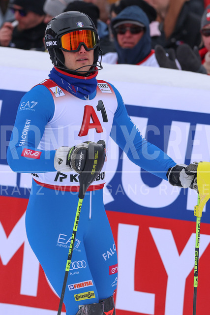 Audi FIS Ski World Cup: Men’s Slalom – Hahnenkamm Race, Kitzbuehel | Kitzbuehel, Austria, 25.Jan.26 - Alpine Skiing - FIS World Cup, Hahnenkamm Race, Slalom, men. The image shows SACCARDI Tommaso (ITA, Nordica).