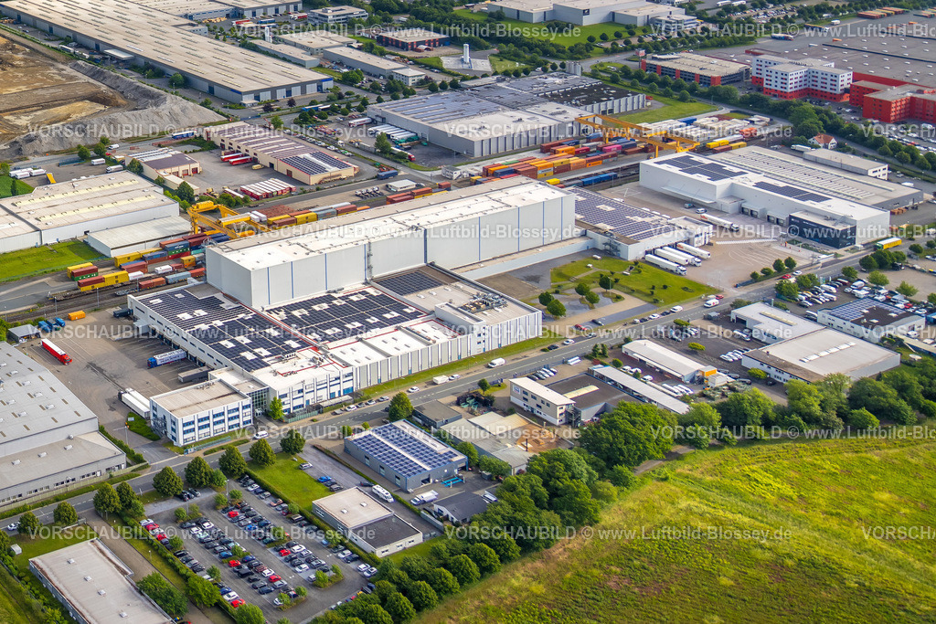 Boenen220602009-2 | PharmLog Bönen, Luftbild, Baustelle im Gewerbegebiet InlogParc an der Edisonstraße, Westerbönen, Bönen, Ruhrgebiet, Nordrhein-Westfalen, Deutschland