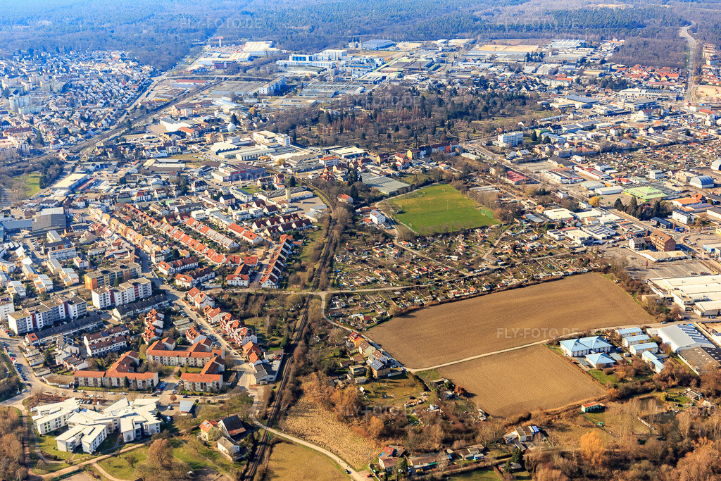 Luftbild: Speyer West Viehtriftstr in Speyer im Bundesland Rheinland-Pfalz in Deutschland. Foto: IMG_125940.jpg vom 07.03.2021 durch Werner Riehm/FLY-FOTO.de