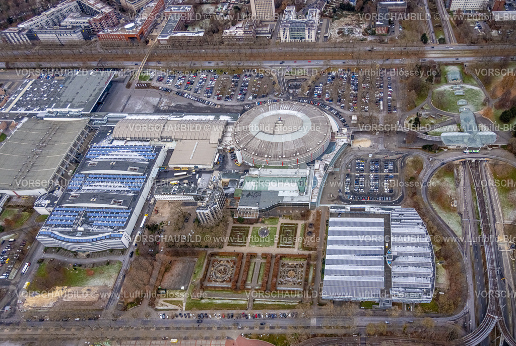 Dortmund221201941 | Luftbild, Westfalenhallen, Rosenterrassen, Dortmund, Ruhrgebiet, Nordrhein-Westfalen, Deutschland