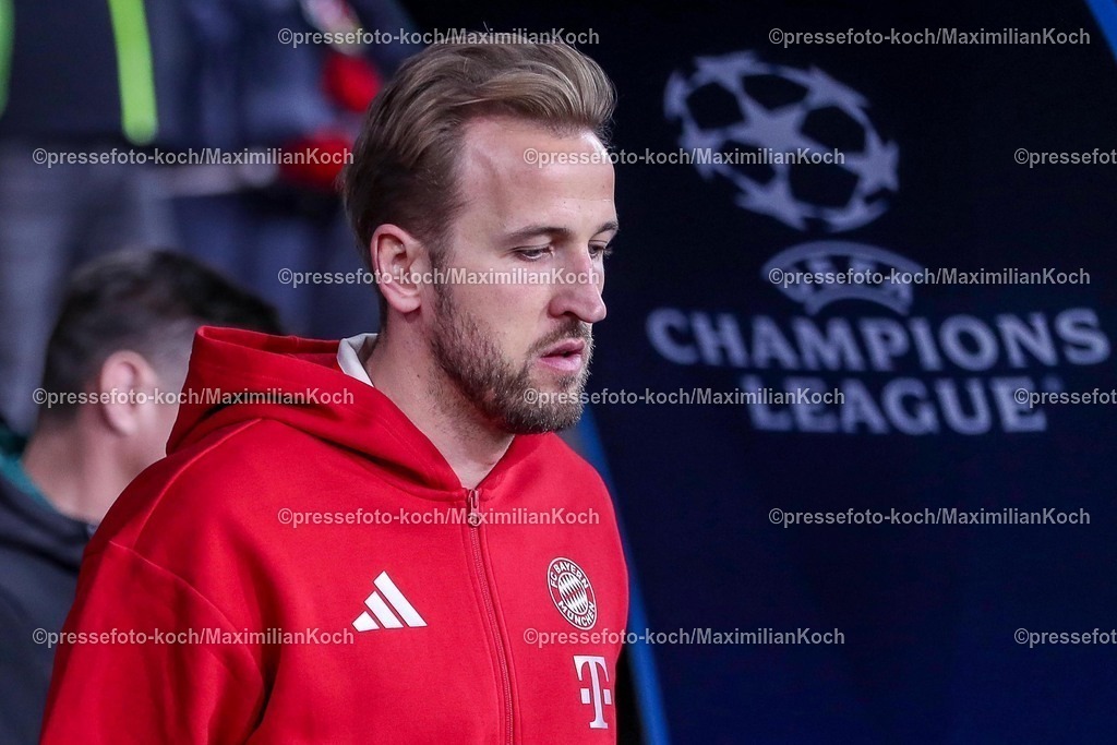 UCL11032502252 | 11.03.2025, Fußball, UEFA Champions League, Bayer 04 Leverkusen - FC Bayern München, Achtelfinale Rückspiel, BayArena, Saison 2024 2025: Harry Kane (FC Bayern #9)DFB regulations prohibit any use of photographs as image sequences and or quasi-video.