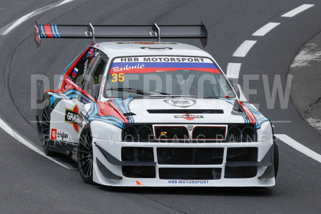 Rechberg Hill Climb 2025 – FIA European Hill Climb Championship | Rechberg Hill Climb 2025, part of the FIA European Hill Climb Championship. High-speed racing action, mountain scenery, atmosphere and pure motorsport passion captured in detail. The image shows Milan Bubnic (SLO) Lancia Delta Integrale.          