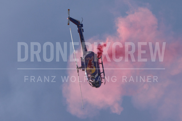 Audi FIS Ski World Cup: Men’s Slalom – Hahnenkamm Race, Kitzbuehel | Kitzbuehel, Austria, 25.Jan.26 - Alpine Skiing - FIS World Cup, Hahnenkamm Race, Slalom, men. The image shows red bull helicopter air show.