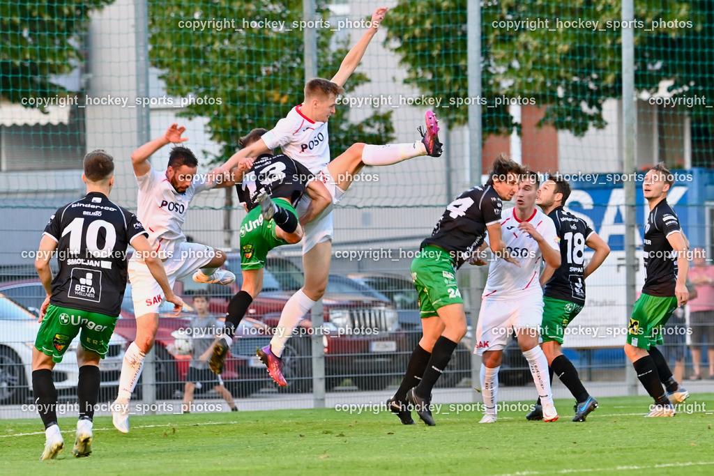 SAK Klagenfurt vs. FC Gleisdorf 09 2.9.2022 | #17 Patrick Lausegger, #5 Matic Pavlic, #23 Marko Mitrovic, #13 Dragan Smoljan, #18 Manuel Suppan, #29 Christian Berger, #24 Pascal Michael Zisser, #10 Filip Smoljan, 