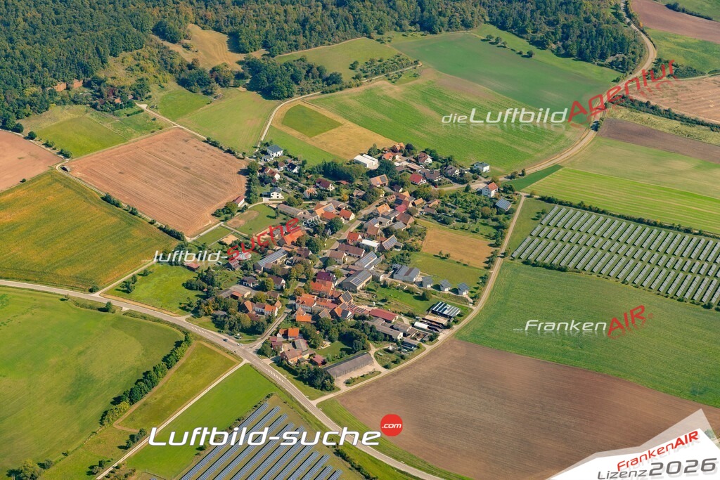 Breitenau Obernzenn Bild- Das Luftbild wurde 2025 vom UL-Flugzeug heraus erstellt ( keine Drohne ) - Hochauflösende Luftaufnahme -Nicht vergleichbar mit Google Maps oder Satelittenbilder- Die Geschenkidee !Mit Lizenz und Bildrechte bestellbar