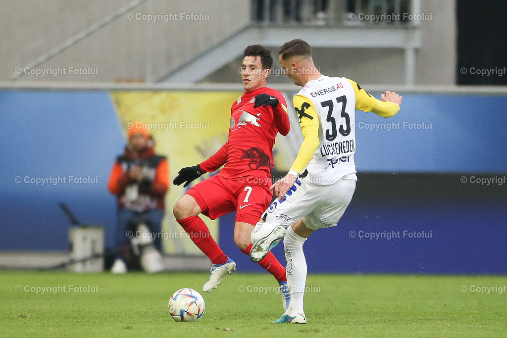 A_LUI_20230312_0014 | SPORT FUSSBALL ADMIRAL BUNDESLIGA 2022/23 LASK VS FC RED BULL SALZBURG
IM BILD: Nicolás Capaldo (Red Bull Salzburg), Felix Luckeneder (Lask),
FOTO:FOTOLUI/UW