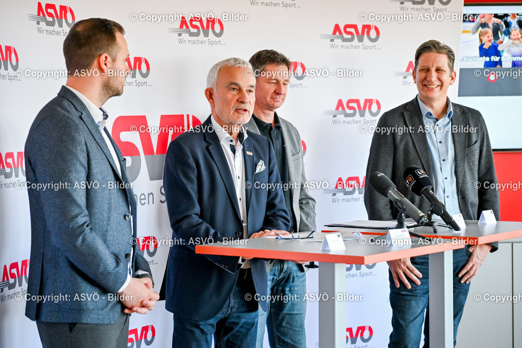 ASVÖ_ Pressekonferenz Spendentool_ 05.03.2026-31 | 05.03.2026, GRAZ, AUT, ASVÖ, Pressekonferenz Spendentool, Wie ermöglichen Spenden, im Bild Christoph Högler (FanInvest), Peter Reichl (Präsident ASVÖ Österreich), Björn Lobenwein (Obmann Dynamo Sport), Michael Horvath, (Vize Präsident ASVÖ Steiermark)© ASVÖ Steiermark/Dostal - Realisiert mit Pictrs.com